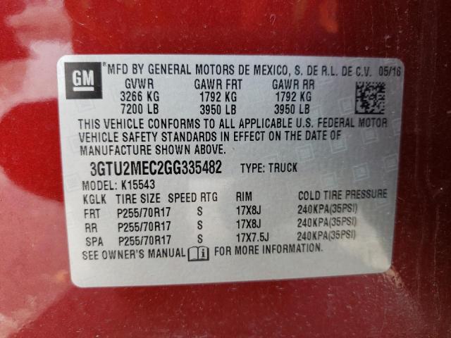 Photo 9 VIN: 3GTU2MEC2GG335482 - GMC SIERRA K15 