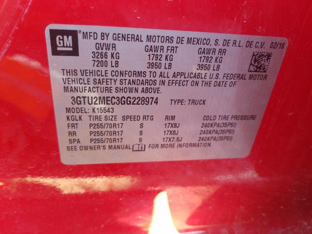 Photo 9 VIN: 3GTU2MEC3GG228974 - GMC SIERRA K15 