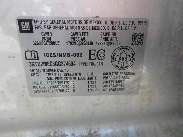 Photo 9 VIN: 3GTU2MEC3GG374694 - GMC SIERRA K15 