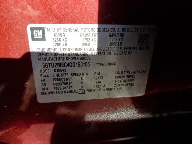 Photo 11 VIN: 3GTU2MEC4GG150155 - GMC SIERRA 