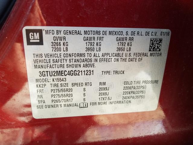 Photo 9 VIN: 3GTU2MEC4GG211231 - GMC SIERRA K15 