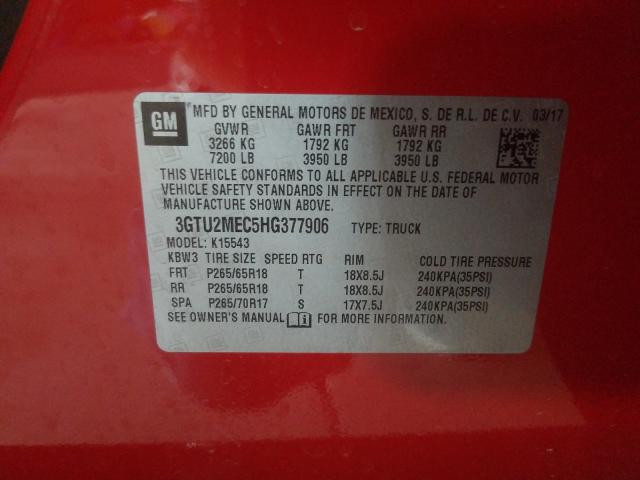 Photo 9 VIN: 3GTU2MEC5HG377906 - GMC SIERRA K15 