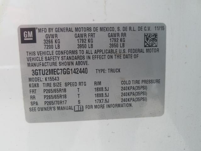 Photo 9 VIN: 3GTU2MEC7GG142440 - GMC SIERRA K15 