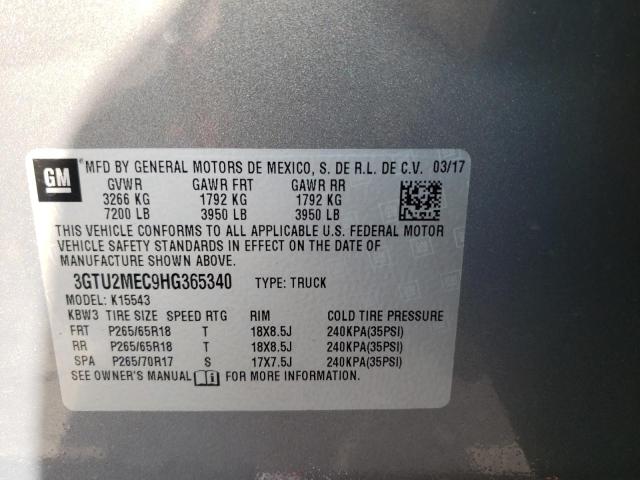 Photo 9 VIN: 3GTU2MEC9HG365340 - GMC SIERRA K15 