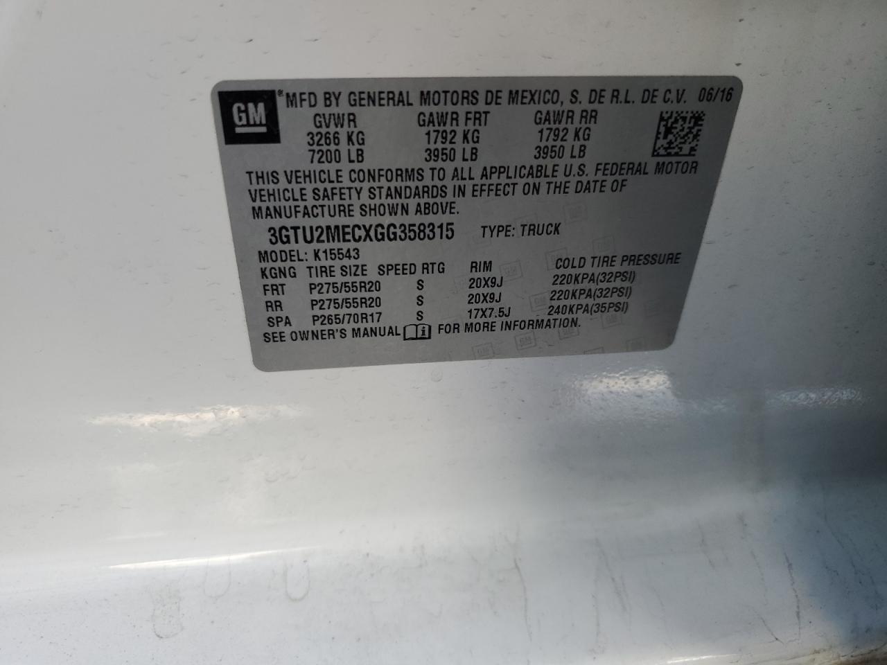 Photo 11 VIN: 3GTU2MECXGG358315 - GMC SIERRA 