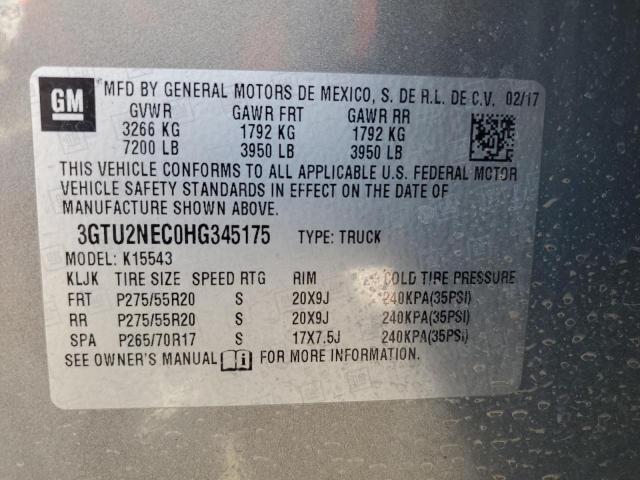 Photo 11 VIN: 3GTU2NEC0HG345175 - GMC SIERRA 