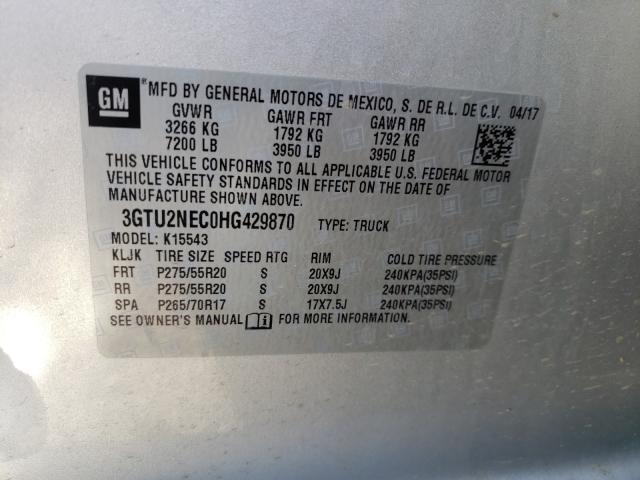 Photo 9 VIN: 3GTU2NEC0HG429870 - GMC SIERRA K15 