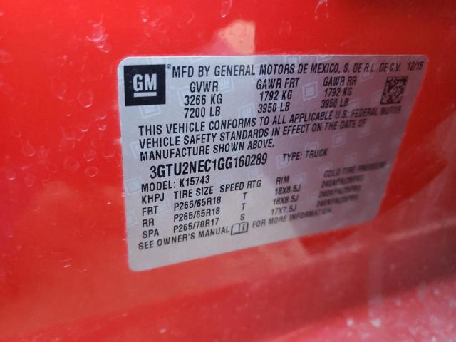 Photo 11 VIN: 3GTU2NEC1GG160289 - GMC SIERRA K15 