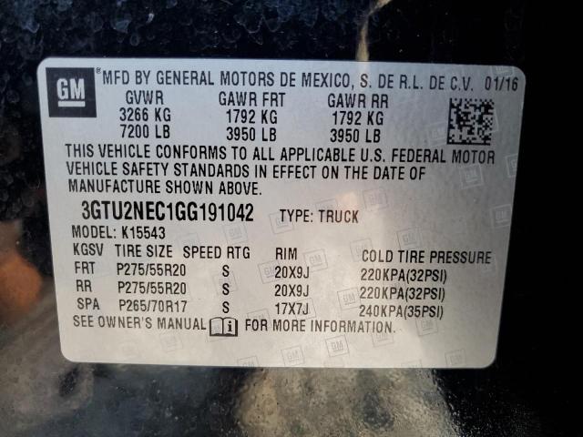 Photo 11 VIN: 3GTU2NEC1GG191042 - GMC SIERRA K15 