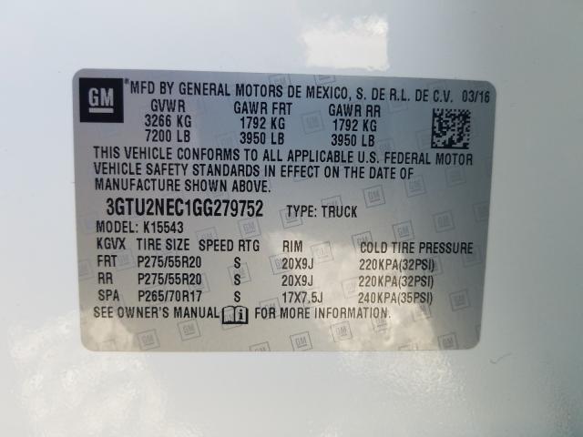 Photo 9 VIN: 3GTU2NEC1GG279752 - GMC SIERRA K15 