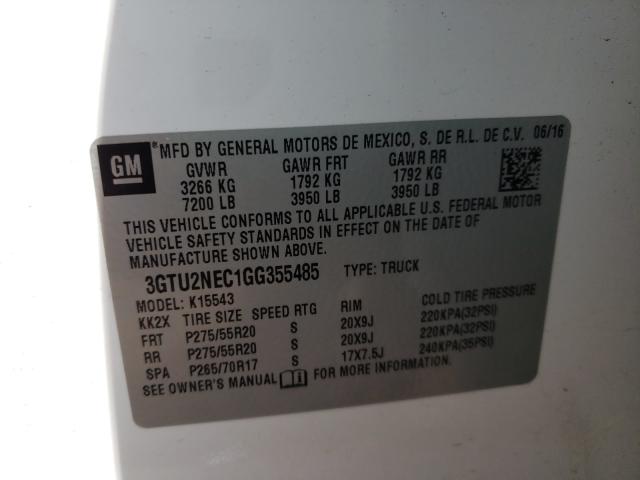 Photo 9 VIN: 3GTU2NEC1GG355485 - GMC SIERRA K15 