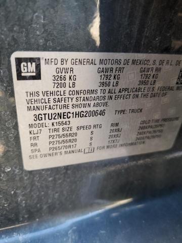 Photo 11 VIN: 3GTU2NEC1HG200646 - GMC SIERRA 