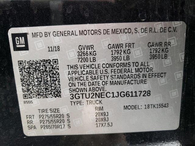 Photo 11 VIN: 3GTU2NEC1JG611728 - GMC SIERRA 