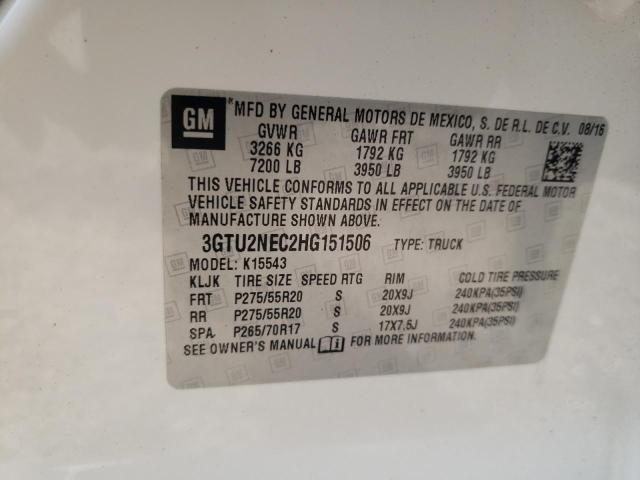 Photo 12 VIN: 3GTU2NEC2HG151506 - GMC SIERRA 4X4 