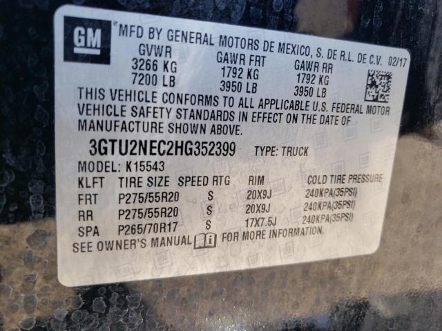 Photo 11 VIN: 3GTU2NEC2HG352399 - GMC SIERRA K15 