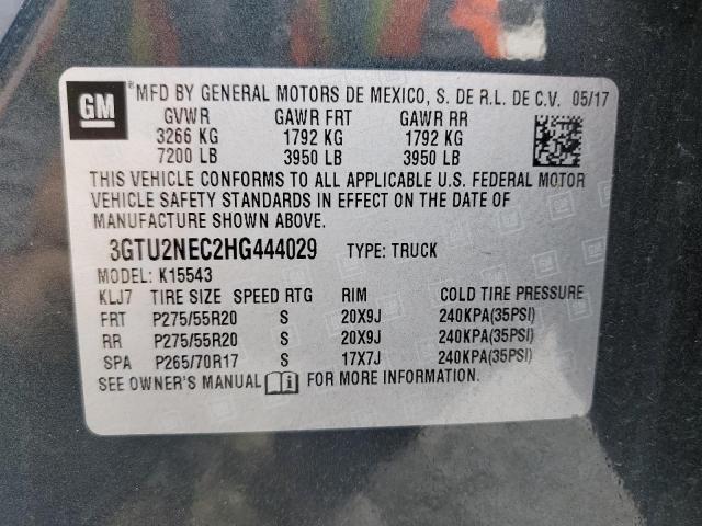 Photo 11 VIN: 3GTU2NEC2HG444029 - GMC SIERRA 