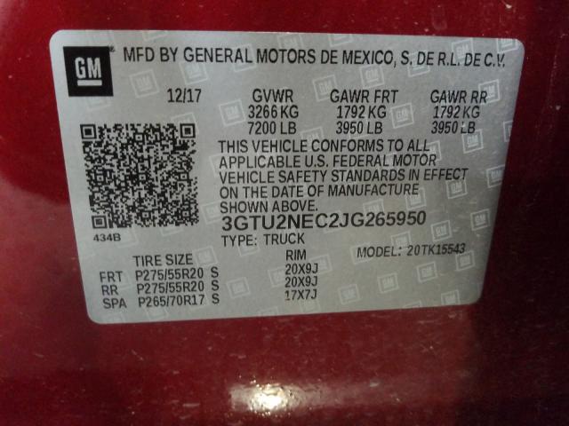 Photo 9 VIN: 3GTU2NEC2JG265950 - GMC SIERRA K15 