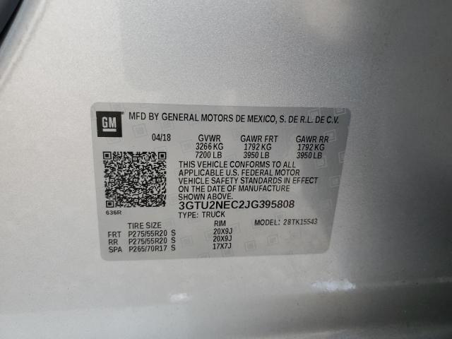 Photo 11 VIN: 3GTU2NEC2JG395808 - GMC SIERRA 