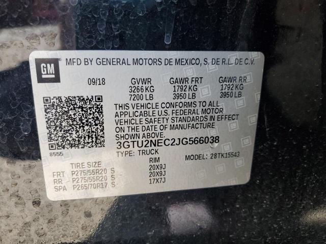 Photo 12 VIN: 3GTU2NEC2JG566038 - GMC SIERRA 