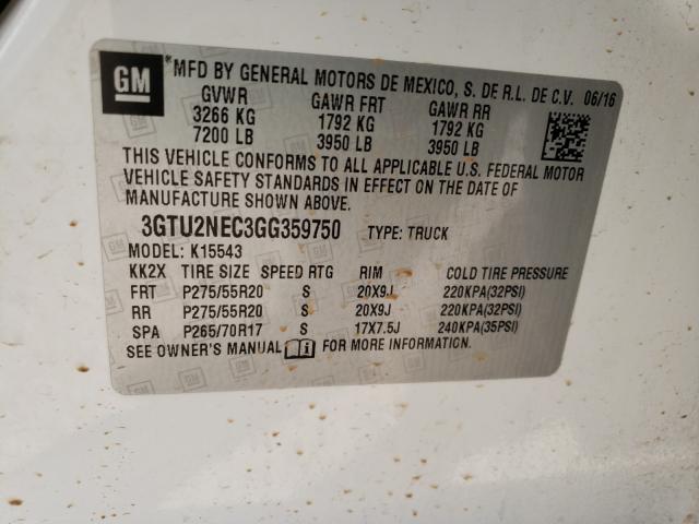 Photo 9 VIN: 3GTU2NEC3GG359750 - GMC SIERRA K15 