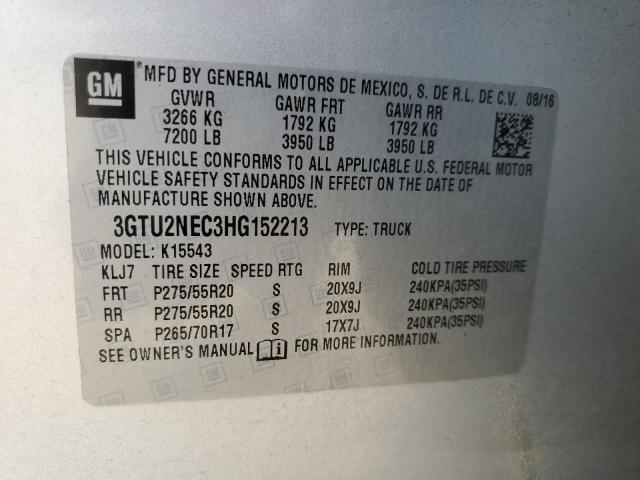 Photo 11 VIN: 3GTU2NEC3HG152213 - GMC SIERRA K15 