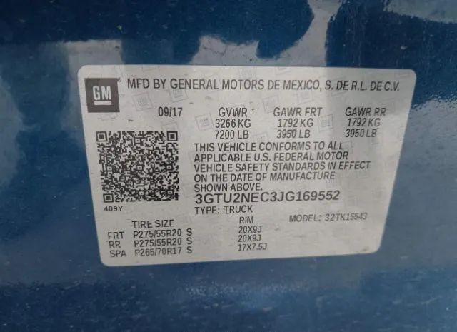 Photo 8 VIN: 3GTU2NEC3JG169552 - GMC SIERRA 1500 