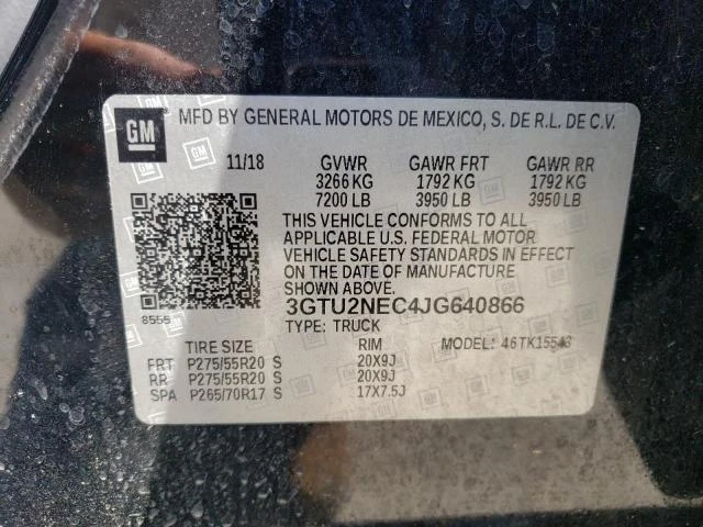 Photo 11 VIN: 3GTU2NEC4JG640866 - GMC SIERRA K15 