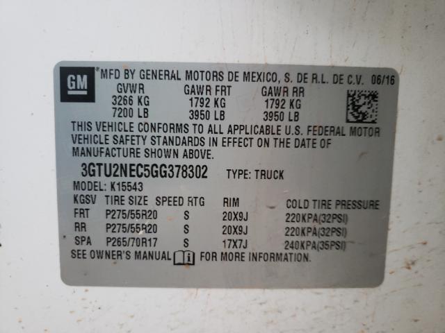 Photo 9 VIN: 3GTU2NEC5GG378302 - GMC SIERRA K15 