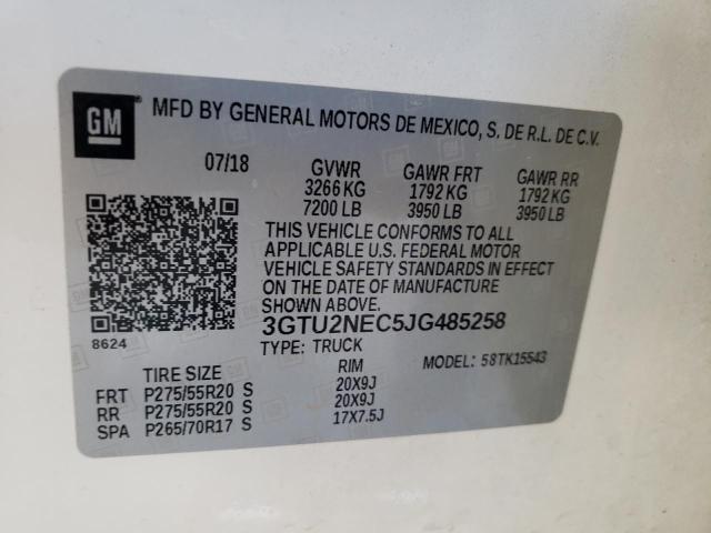 Photo 9 VIN: 3GTU2NEC5JG485258 - GMC SIERRA K15 