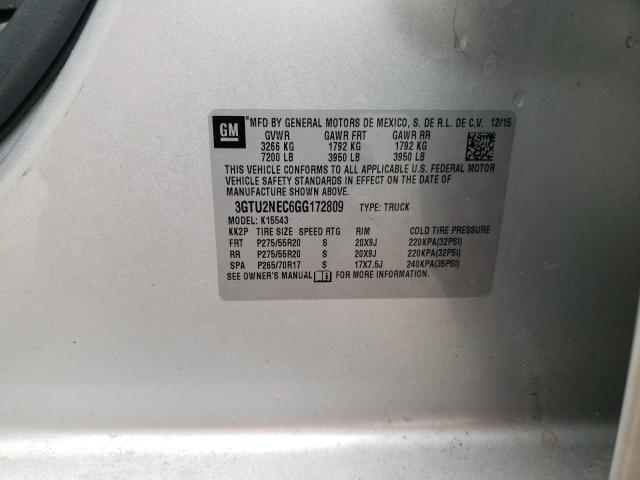 Photo 9 VIN: 3GTU2NEC6GG172809 - GMC SIERRA K15 