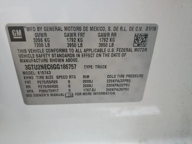 Photo 11 VIN: 3GTU2NEC6GG186757 - GMC SIERRA K15 