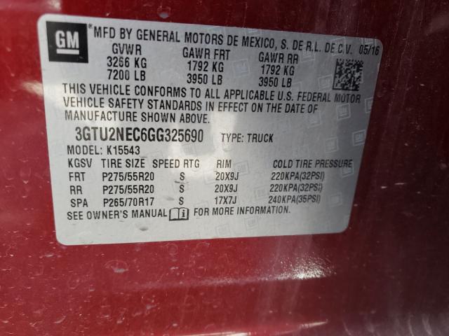 Photo 9 VIN: 3GTU2NEC6GG325690 - GMC SIERRA K15 