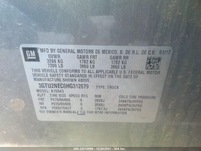 Photo 8 VIN: 3GTU2NEC6HG312679 - GMC SIERRA K15 