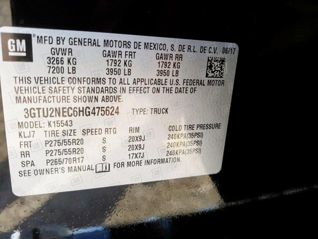 Photo 9 VIN: 3GTU2NEC6HG475624 - GMC SIERRA K15 