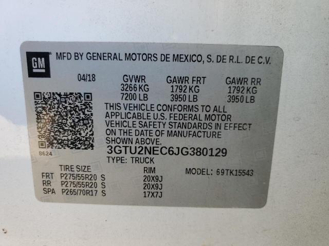 Photo 9 VIN: 3GTU2NEC6JG380129 - GMC SIERRA K15 