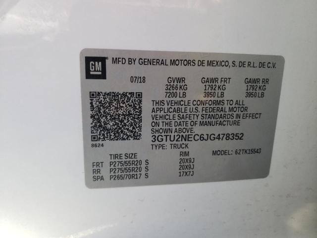 Photo 9 VIN: 3GTU2NEC6JG478352 - GMC SIERRA K15 