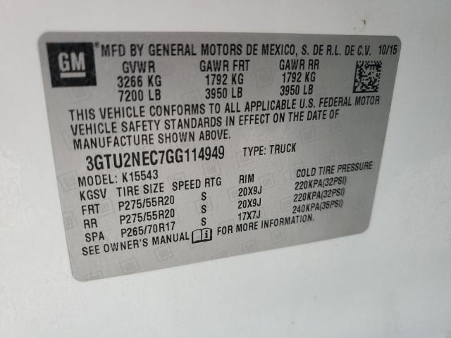 Photo 12 VIN: 3GTU2NEC7GG114949 - GMC SIERRA K15 