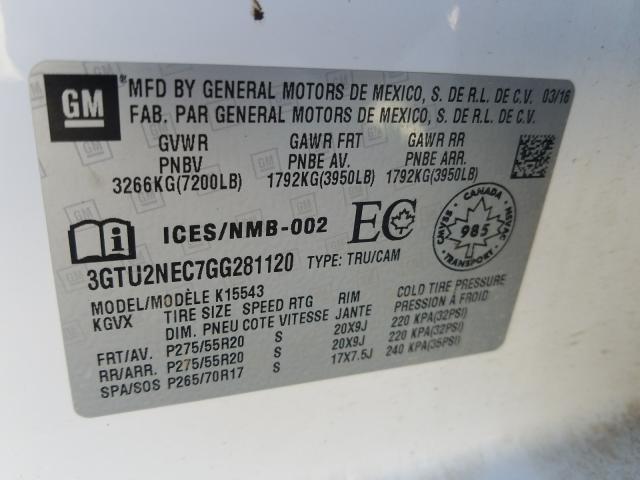 Photo 9 VIN: 3GTU2NEC7GG281120 - GMC SIERRA K15 