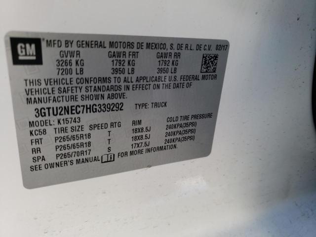 Photo 9 VIN: 3GTU2NEC7HG339292 - GMC SIERRA K15 