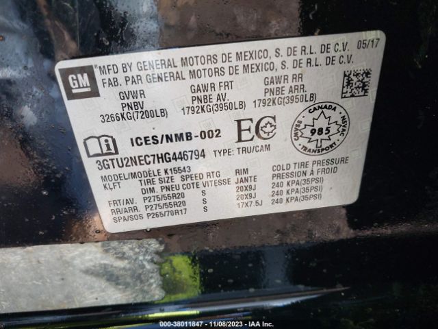 Photo 8 VIN: 3GTU2NEC7HG446794 - GMC SIERRA 1500 