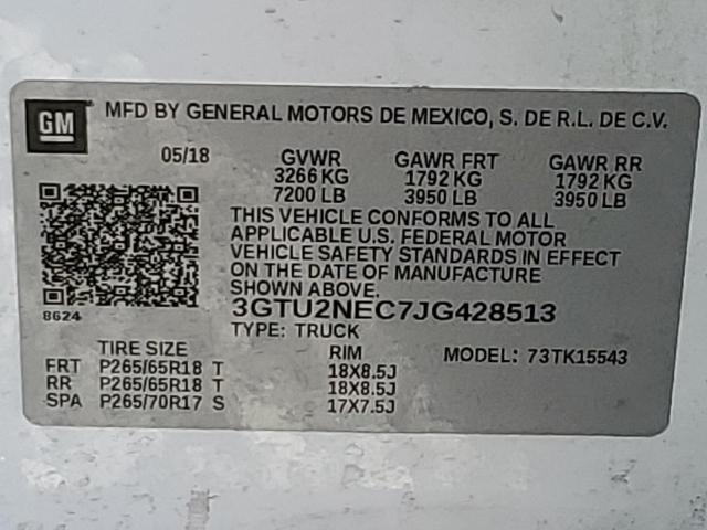 Photo 11 VIN: 3GTU2NEC7JG428513 - GMC SIERRA K15 