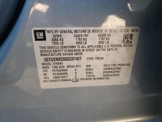 Photo 11 VIN: 3GTU2NEC8GG287427 - GMC SIERRA 