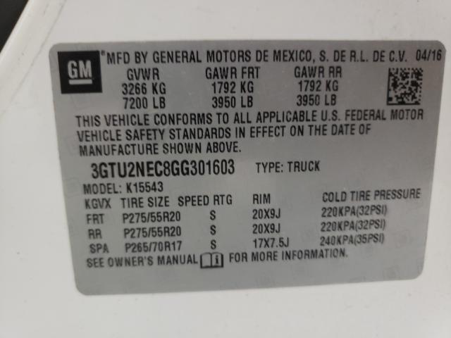 Photo 9 VIN: 3GTU2NEC8GG301603 - GMC SIERRA K15 