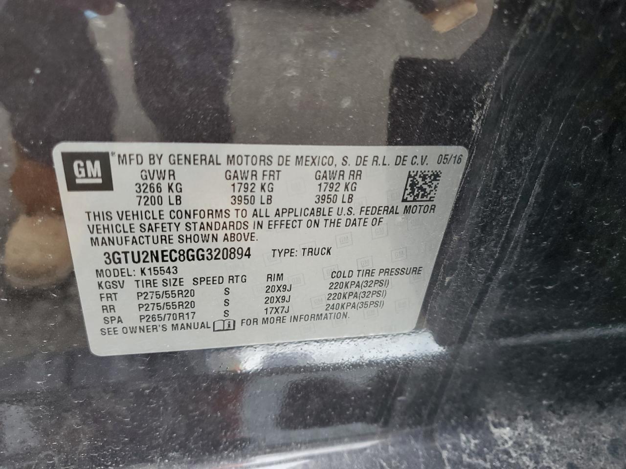 Photo 11 VIN: 3GTU2NEC8GG320894 - GMC SIERRA 