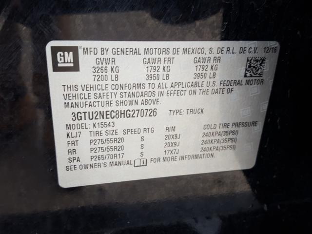 Photo 9 VIN: 3GTU2NEC8HG270726 - GMC SIERRA K15 