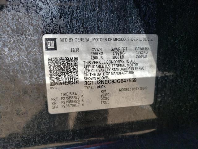 Photo 11 VIN: 3GTU2NEC8JG647559 - GMC SIERRA 