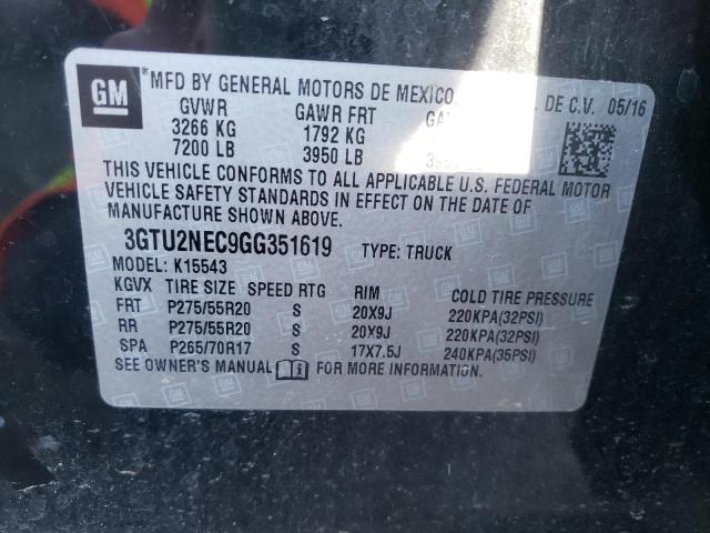 Photo 9 VIN: 3GTU2NEC9GG351619 - GMC SIERRA K15 