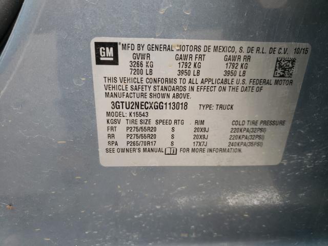 Photo 9 VIN: 3GTU2NECXGG113018 - GMC SIERRA K15 