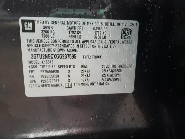 Photo 9 VIN: 3GTU2NECXGG237595 - GMC SIERRA K15 