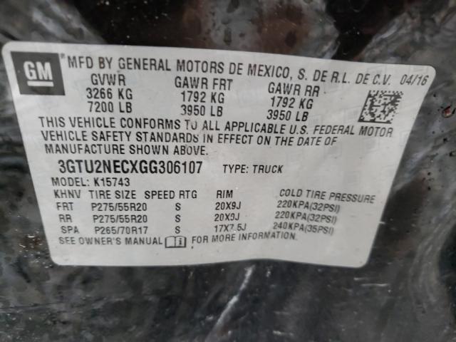 Photo 9 VIN: 3GTU2NECXGG306107 - GMC SIERRA K15 